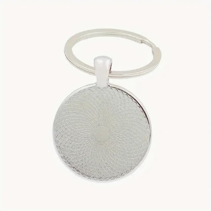 Military Veteran Round Keychain