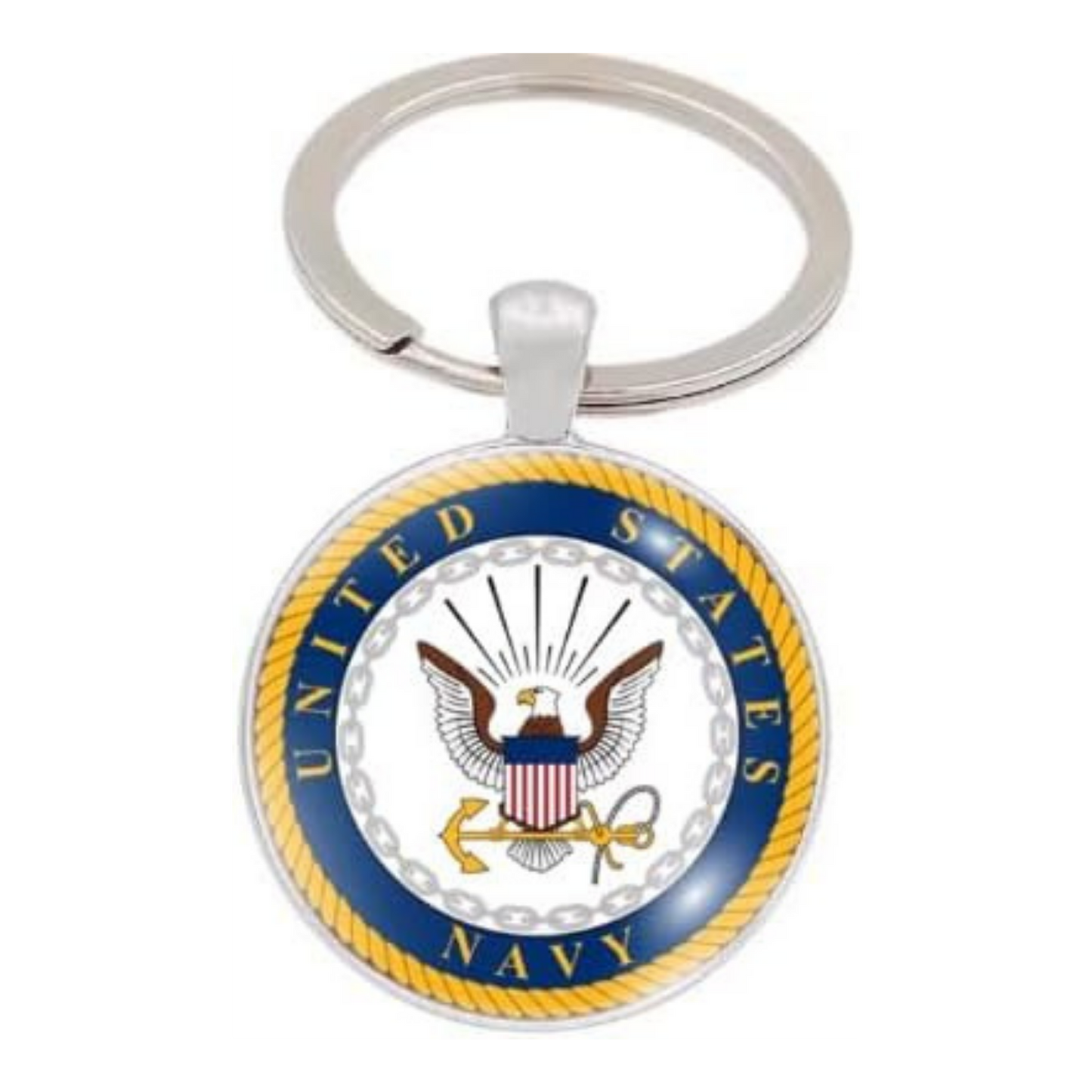 Military Round Keychain