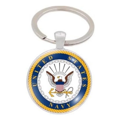 Military Round Keychain
