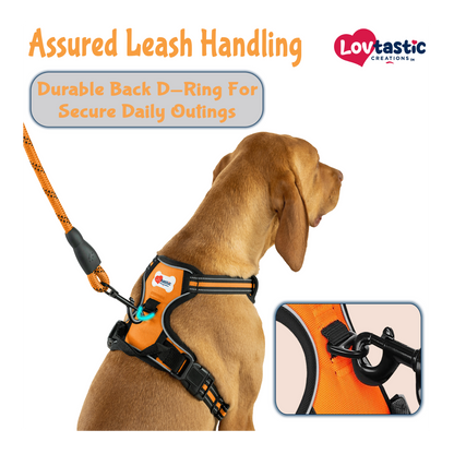 Lovtastic Creations™ No-Pull Dog Harness - with Strong & Durable Dog Leash & Free Poopbag Holder 3pcs Set | Reflective No-Choke Pet Harness