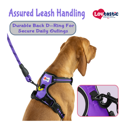 Lovtastic Creations™ No-Pull Dog Harness - with Strong & Durable Dog Leash & Free Poopbag Holder 3pcs Set | Reflective No-Choke Pet Harness