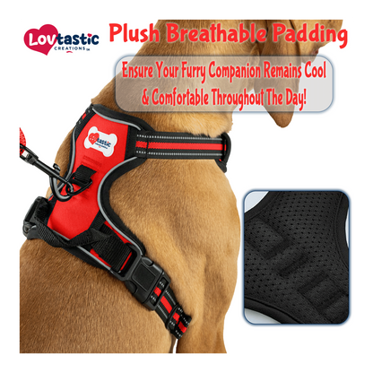 Lovtastic Creations™ No-Pull Dog Harness - with Strong & Durable Dog Leash & Free Poopbag Holder 3pcs Set | Reflective No-Choke Pet Harness