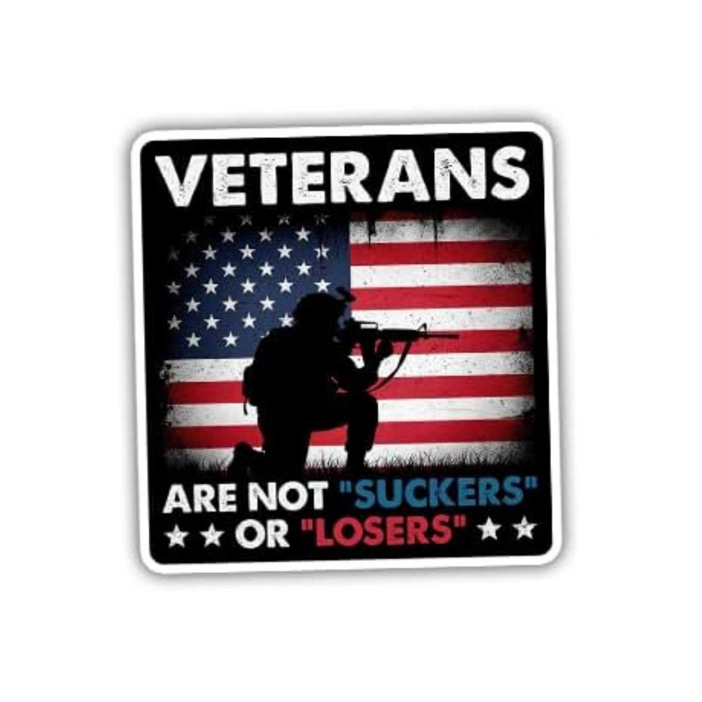 Veterans Thank You Sticker | Military Patriotic Vinyl Sticker