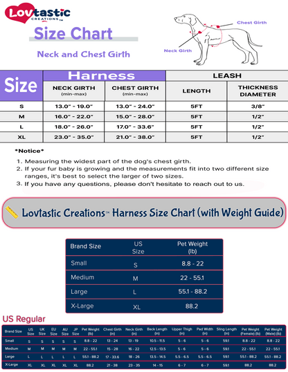Lovtastic Creations™ No-Pull Dog Harness - with Strong & Durable Dog Leash & Free Poopbag Holder 3pcs Set | Reflective No-Choke Pet Harness