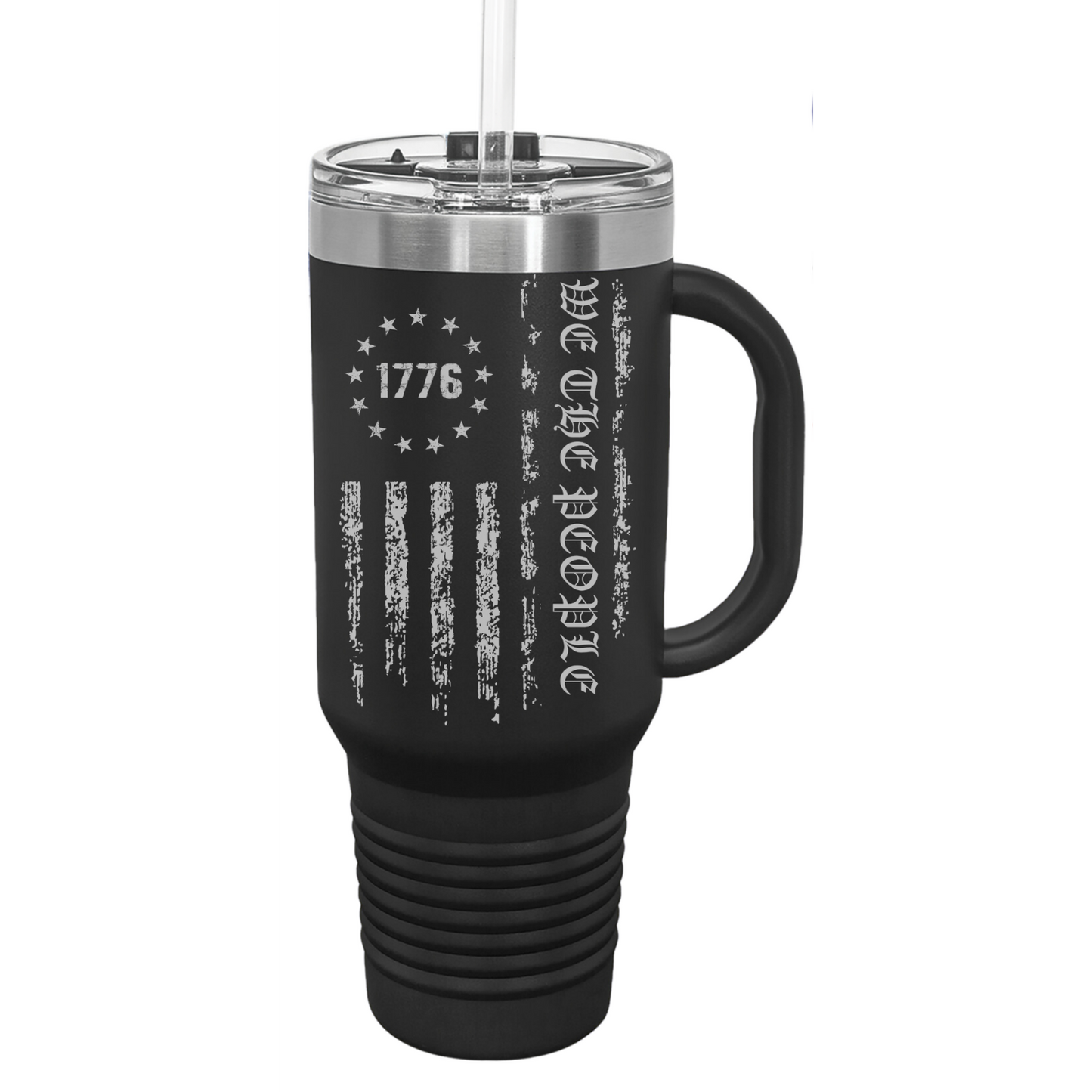 We The People 40oz Tumbler W/ Handle, Patriotic Tumbler