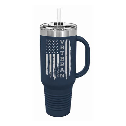 Veteran 40oz Tumbler W/ Handle, Veteran Gifts