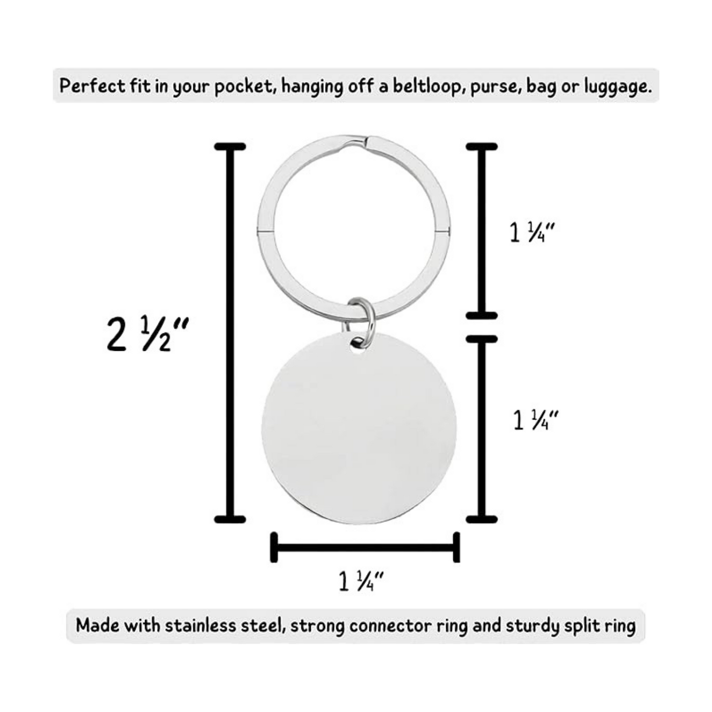 Military Round Keychain