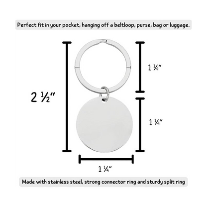Military Round Keychain