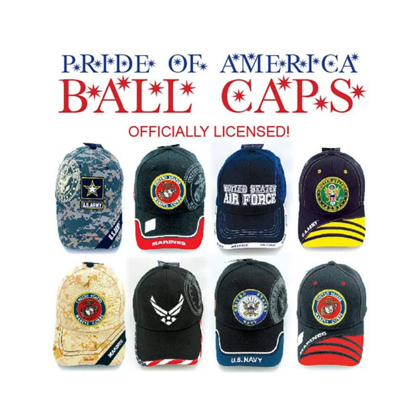 Officially Licensed Military Caps