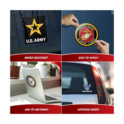U.S. Military Branch Decal | Army, Navy, Air Force, Marines & Coast Guard