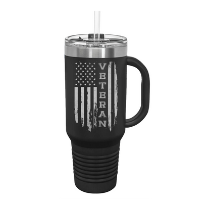 Veteran 40oz Tumbler W/ Handle, Veteran Gifts