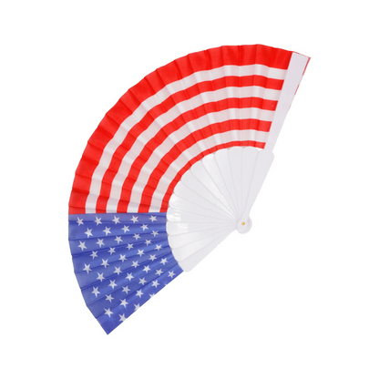 USA American Flag Handheld Folding Fan