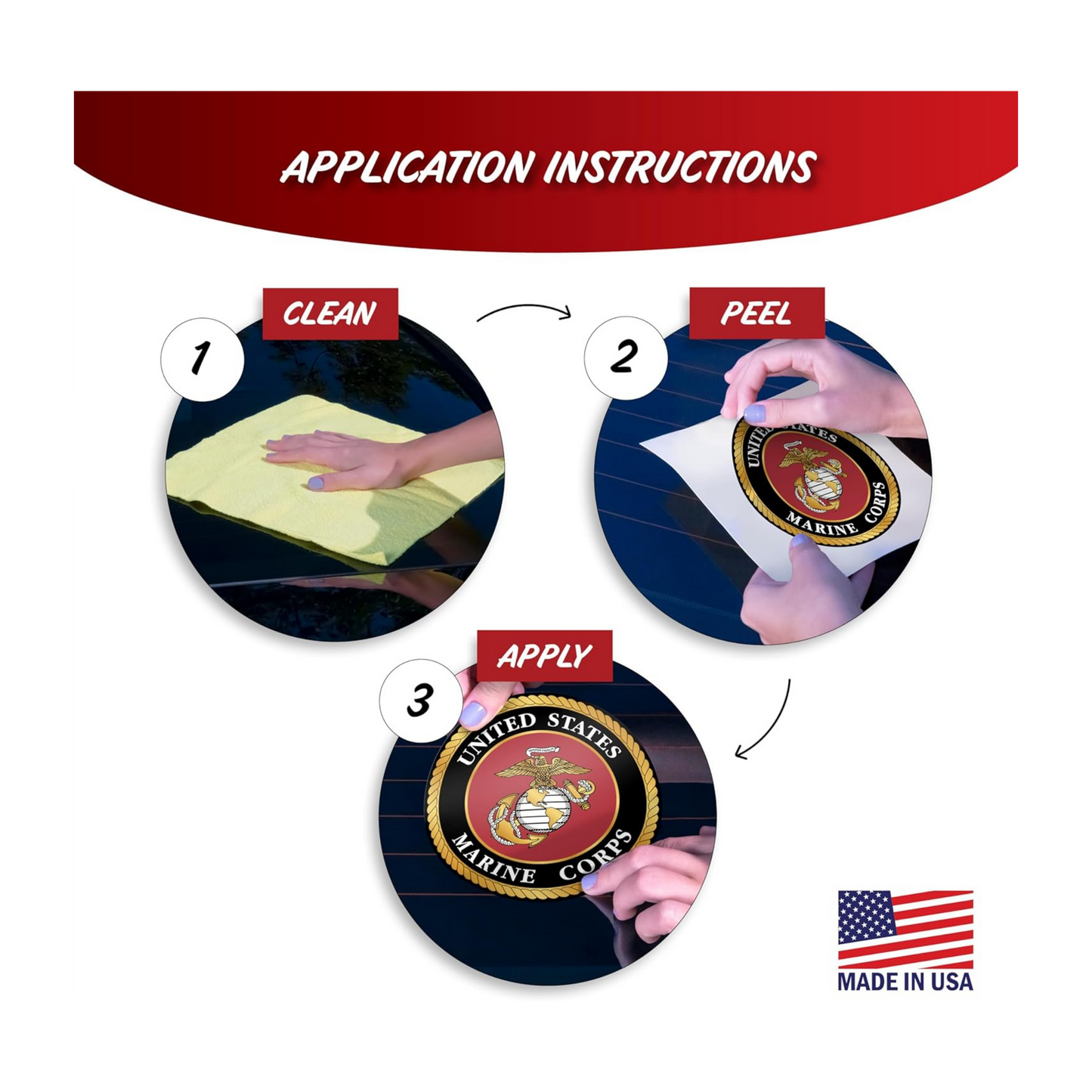 U.S. Military Branch Decal | Army, Navy, Air Force, Marines & Coast Guard