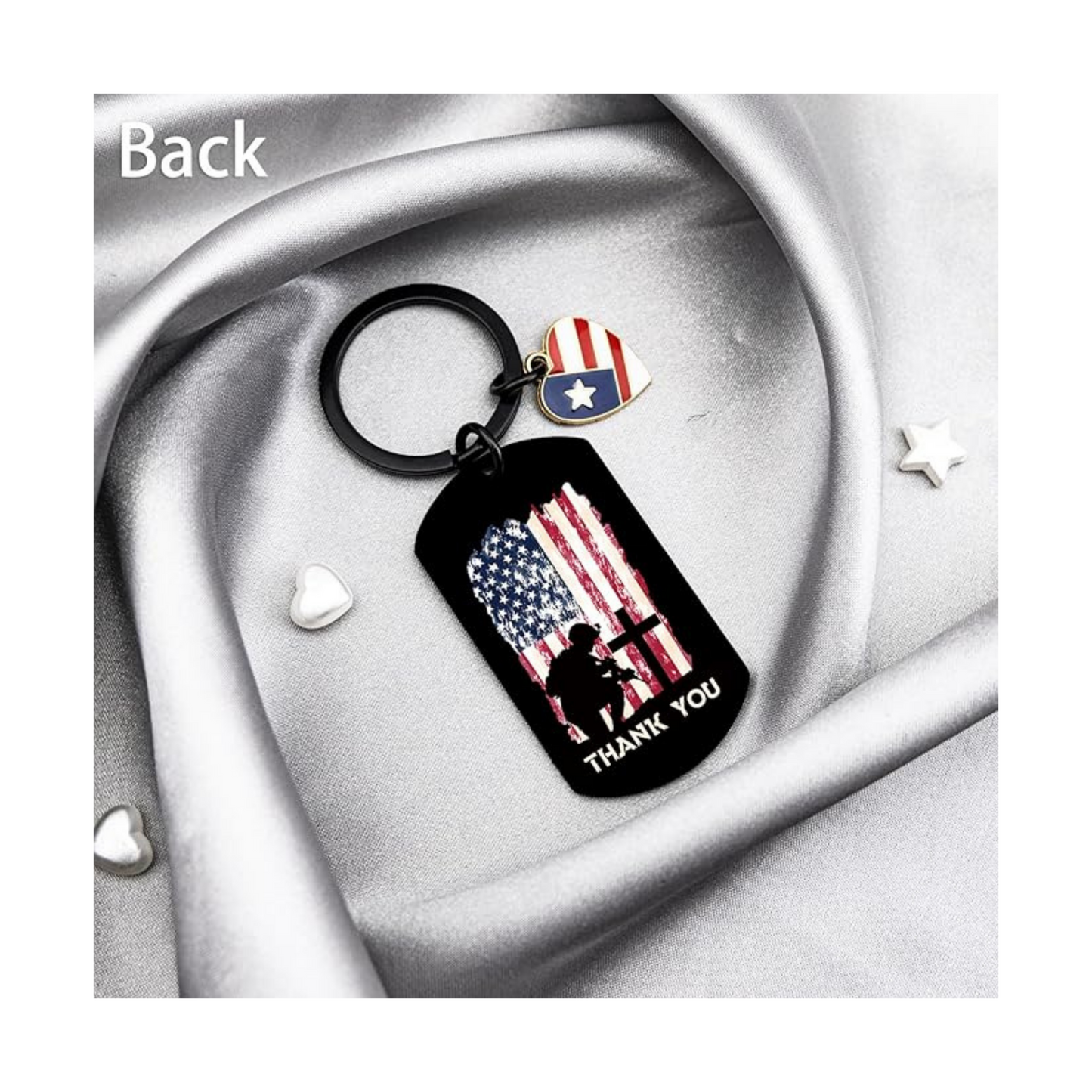 American Flag Keychain | Patriotic “Home of the Free” Keyring