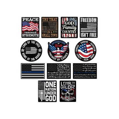 Patriotic Waterproof Flag Decal Sticker