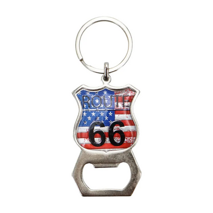Historic Route 66 Variety Bottle Opener Key Chain