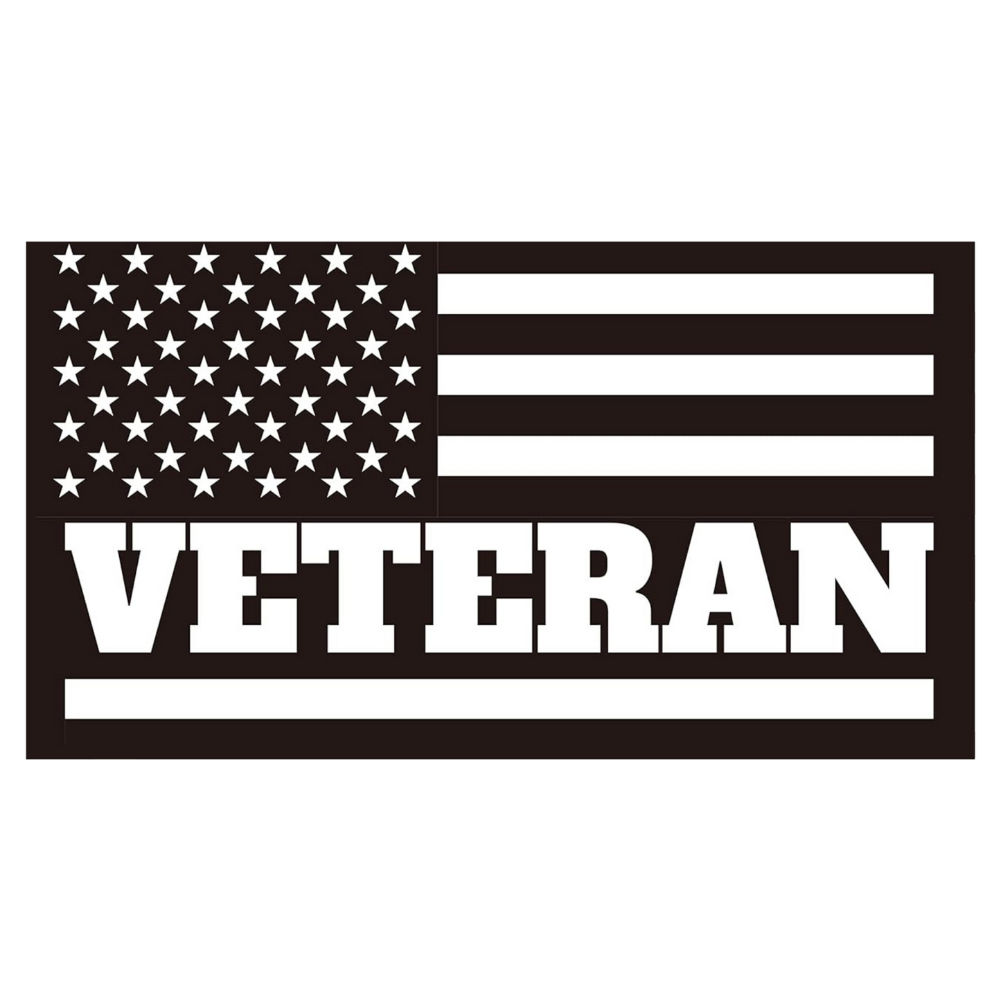 American Flag Veteran Car Magnet | Reflective Patriotic 7x4” Magnetic Sign