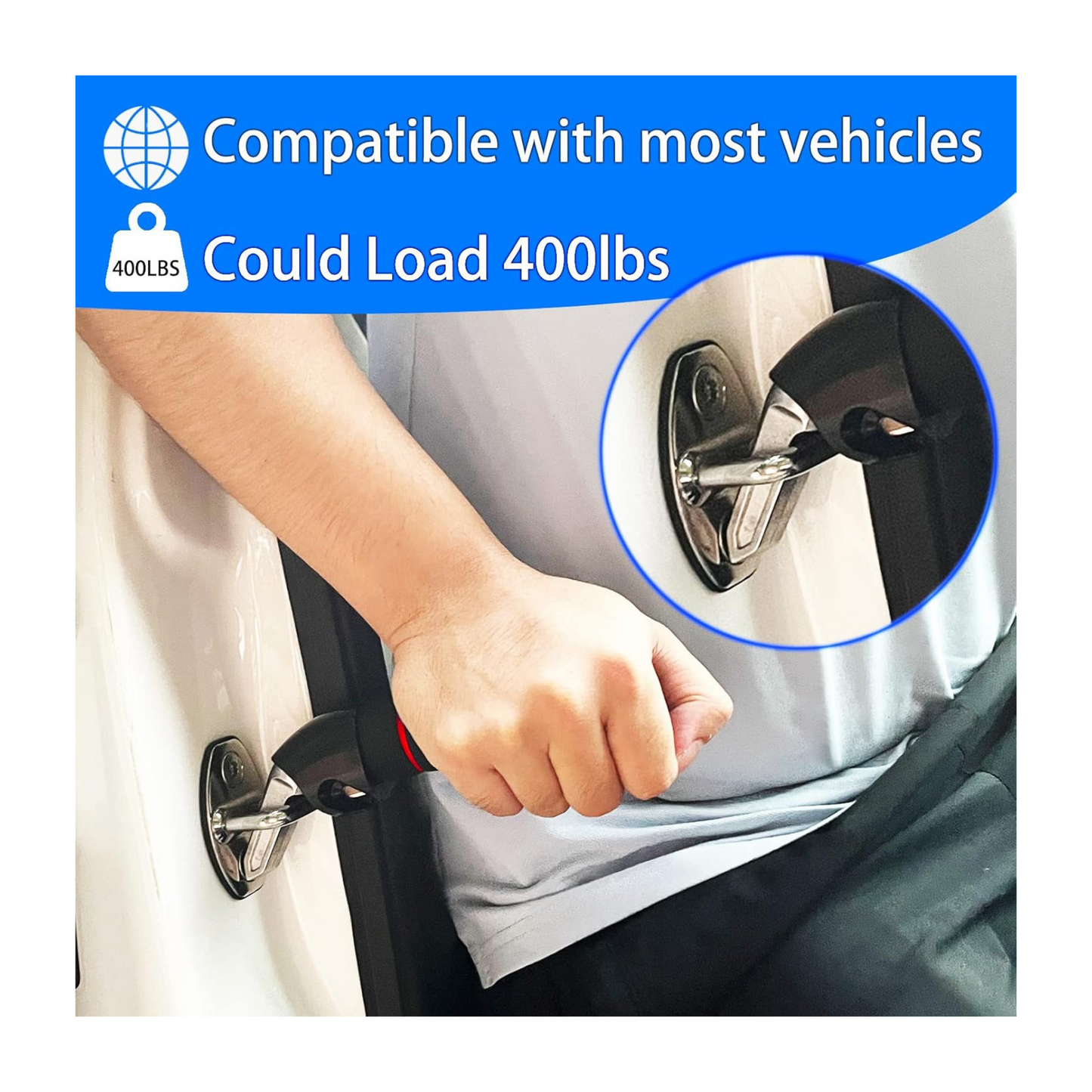 Car Door Assist Handle | Elderly & Handicap Vehicle Support Grip Tool (400lb Capacity)