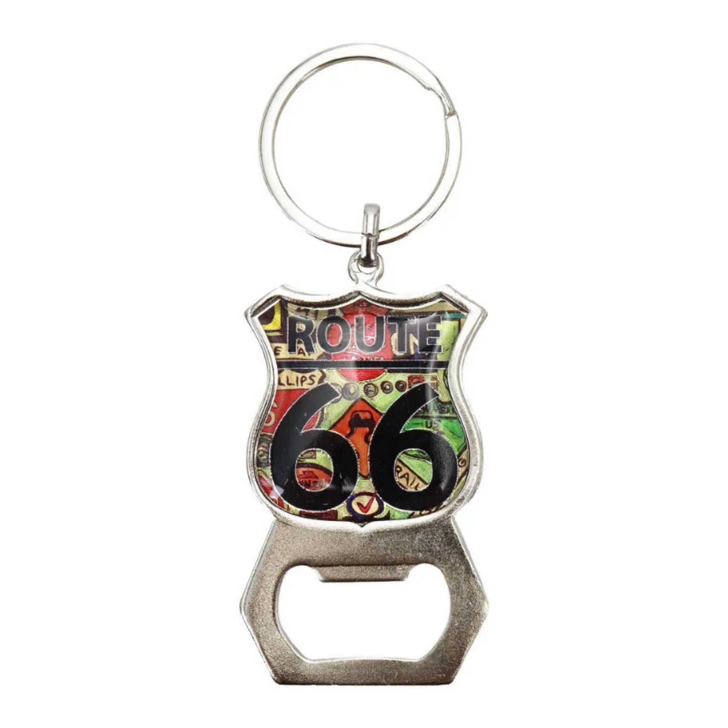 Historic Route 66 Variety Bottle Opener Key Chain