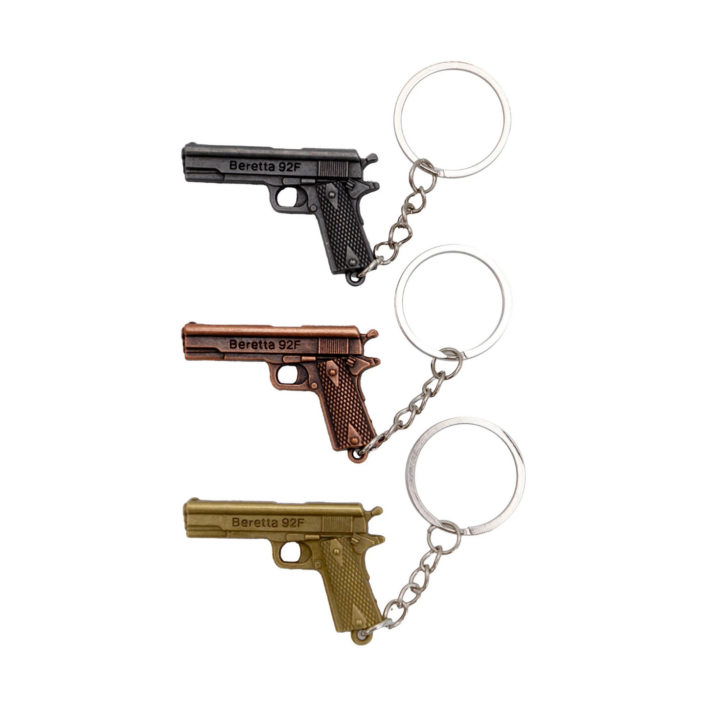 Pistol Gun Beretta 92f Metal Alloy Key Chain