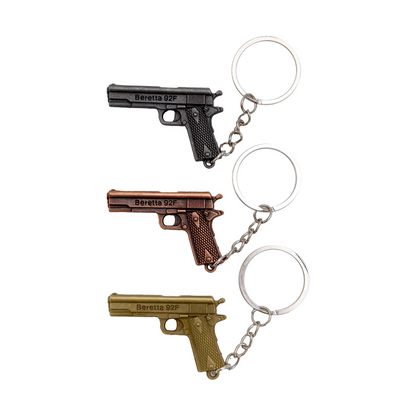 Pistol Gun Beretta 92f Metal Alloy Key Chain