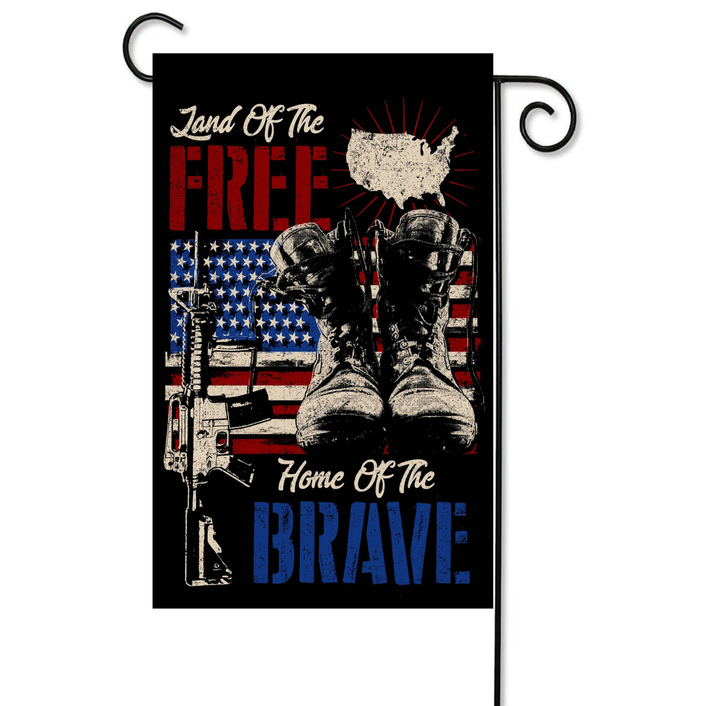 Land of the Free Garden Flag