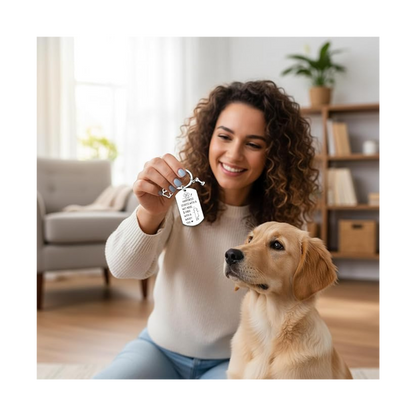 Dog Lover Keychain | “Wet Nose & Waggy Tail” Paw Charm Keyring