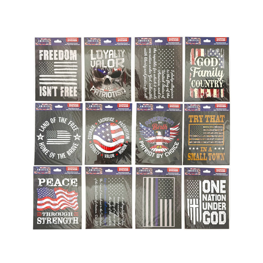Patriotic Waterproof Flag Decal Sticker