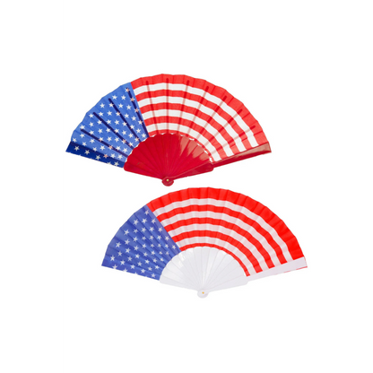 USA American Flag Handheld Folding Fan