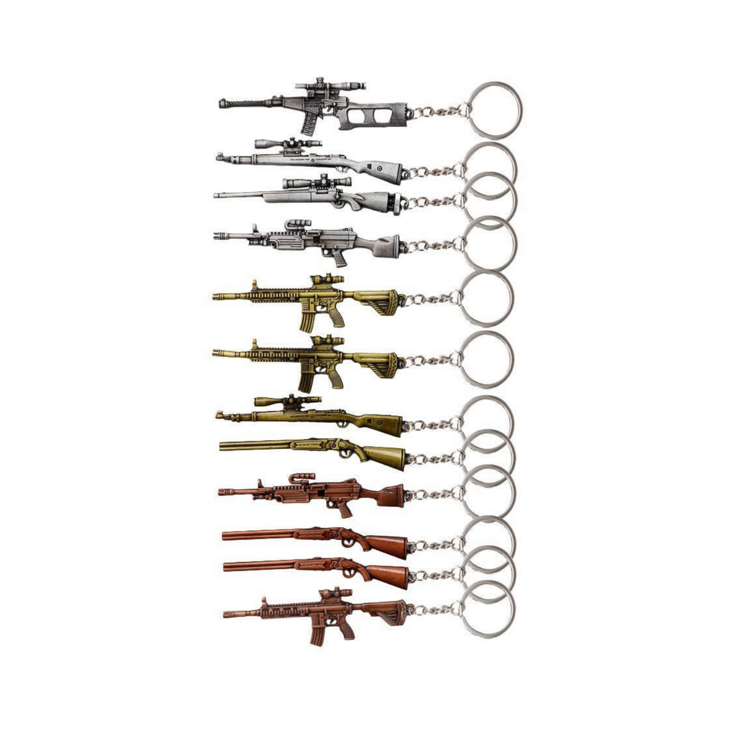 Combat Battle Rifle Gun Alloy Key Chain