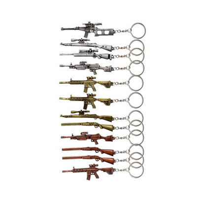 Combat Battle Rifle Gun Alloy Key Chain