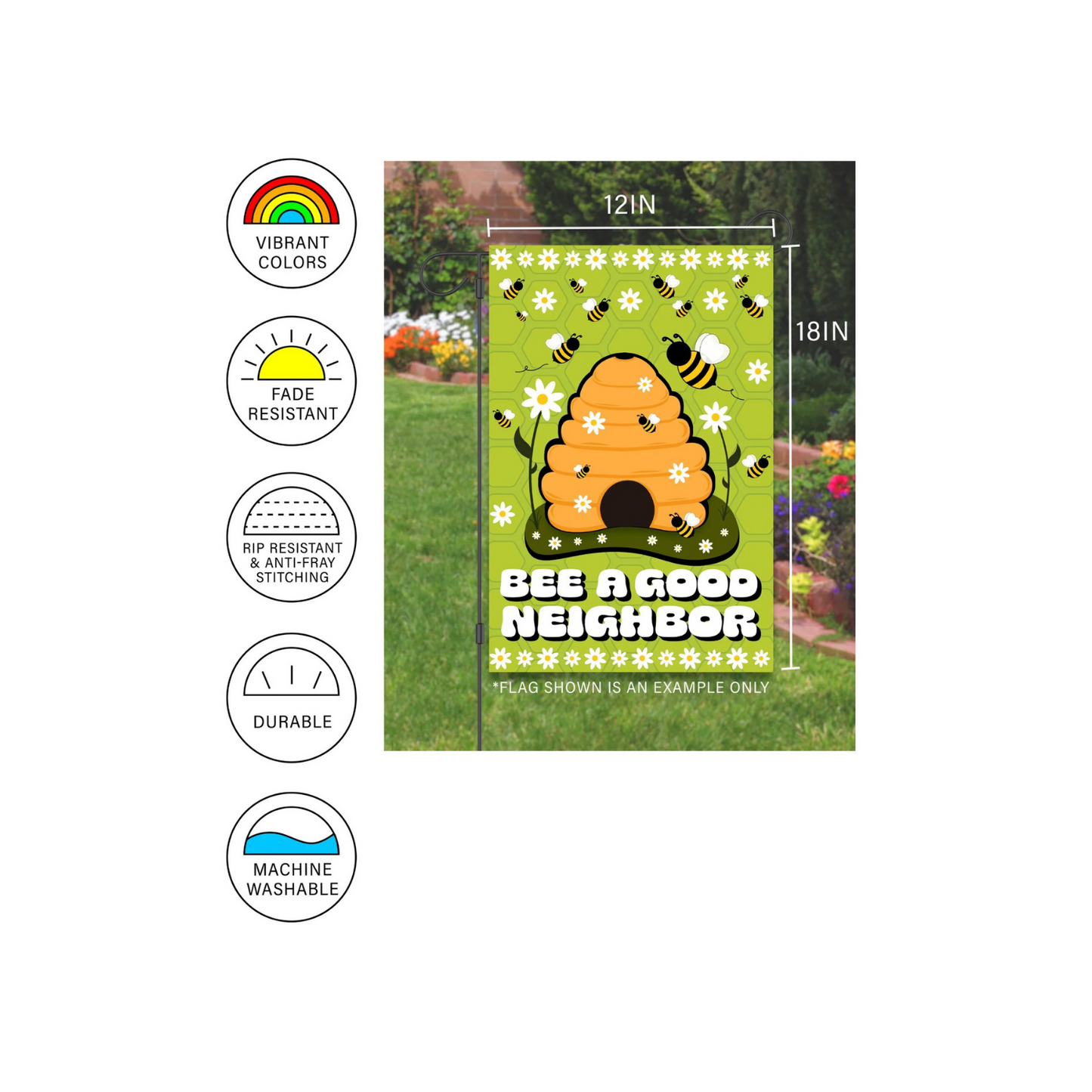 "Beware of Dog. The Cat is Shady as Hell Too" Garden Flag