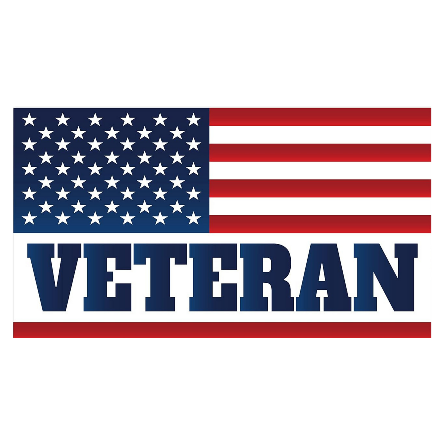 American Flag Veteran Car Magnet | Reflective Patriotic 7x4” Magnetic Sign