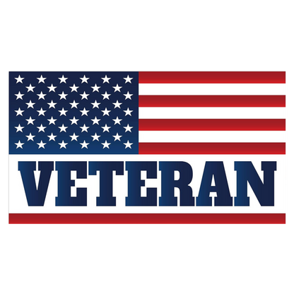 American Flag Veteran Car Magnet | Reflective Patriotic 7x4” Magnetic Sign