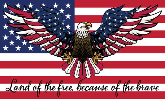 Magnet-Flag with Eagle