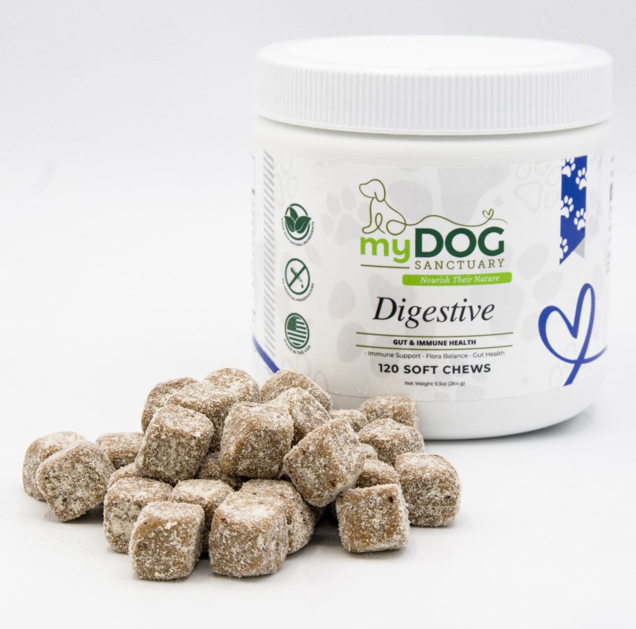 Gut Garden™ Digestive Support Chews from My Dog Sanctuary – Dog Digestive Wellness Treats