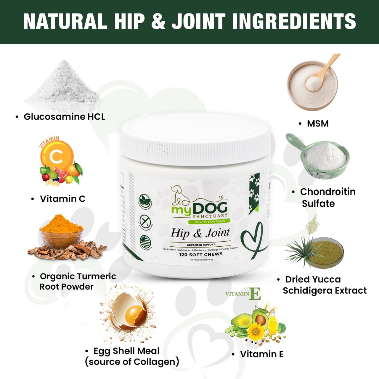 Sacred Steps™ Hip & Joint Support Chews from My Dog Sanctuary – Dog Joint Wellness Supplements