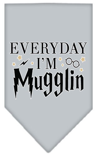 “Everyday I’m Mugglin” Cotton Pet Bandana from As You Wish Apparel – Dog Humor Bandana