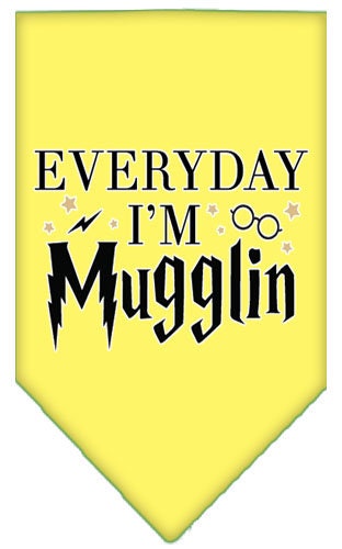 “Everyday I’m Mugglin” Cotton Pet Bandana from As You Wish Apparel – Dog Humor Bandana