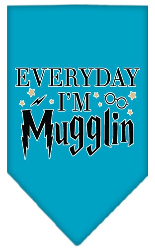 “Everyday I’m Mugglin” Cotton Pet Bandana from As You Wish Apparel – Dog Humor Bandana