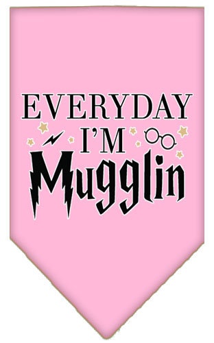 “Everyday I’m Mugglin” Cotton Pet Bandana from As You Wish Apparel – Dog Humor Bandana
