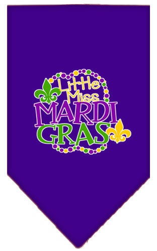 “Little Miss Mardi Gras” Cotton Pet Bandana from As You Wish Apparel – Mardi Gras Dog Bandana