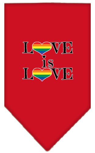 “Love Is Love” Cotton Pet Bandana from As You Wish Apparel – Pride Dog Bandana