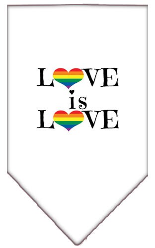 “Love Is Love” Cotton Pet Bandana from As You Wish Apparel – Pride Dog Bandana