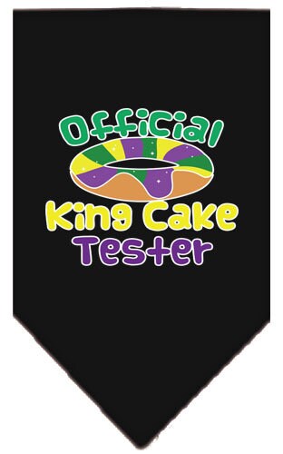 “King Cake Tester” Cotton Pet Bandana from As You Wish Apparel – Mardi Gras Dog Bandana