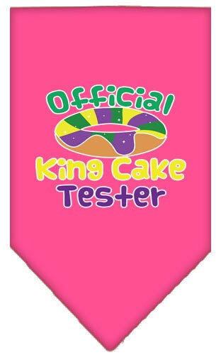 “King Cake Tester” Cotton Pet Bandana from As You Wish Apparel – Mardi Gras Dog Bandana