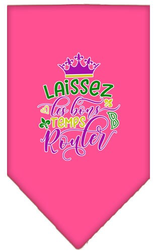 “Laissez Les Bons Temps Rouler” Cotton Pet Bandana from As You Wish Apparel – Mardi Gras Dog Bandana