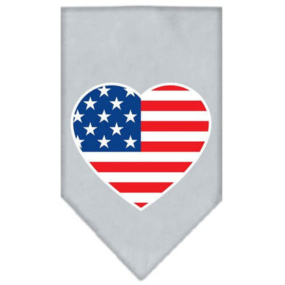 American Flag Heart Screen-Printed Pet Bandana from As You Wish Apparel – Patriotic Dog Bandana