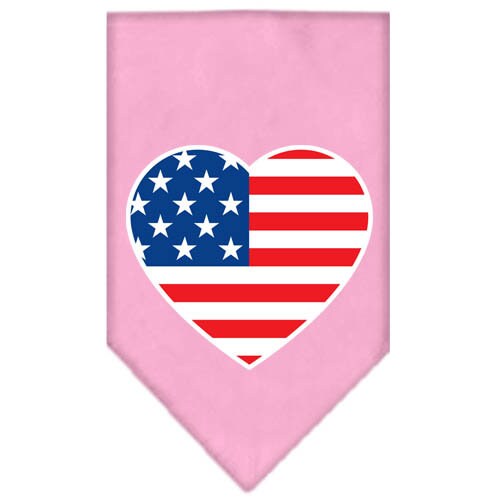 American Flag Heart Screen-Printed Pet Bandana from As You Wish Apparel – Patriotic Dog Bandana