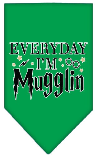 “Everyday I’m Mugglin” Cotton Pet Bandana from As You Wish Apparel – Dog Humor Bandana